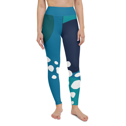 Abstraction Blue Yoga Leggings