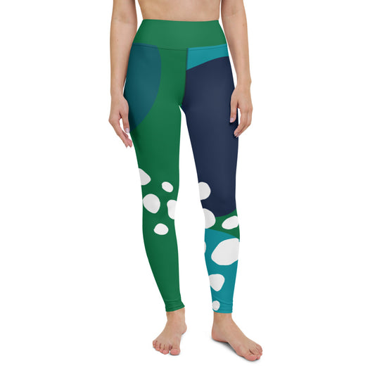 Abstraction Emerald Yoga Leggings