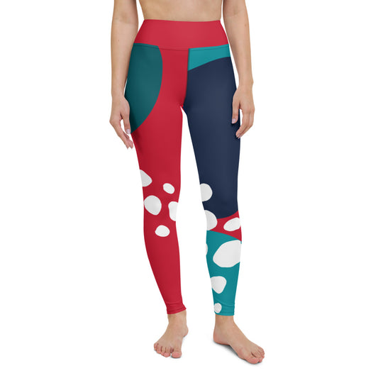 Abstraction Red Yoga Leggings