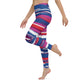 Red White And Yoga Leggings