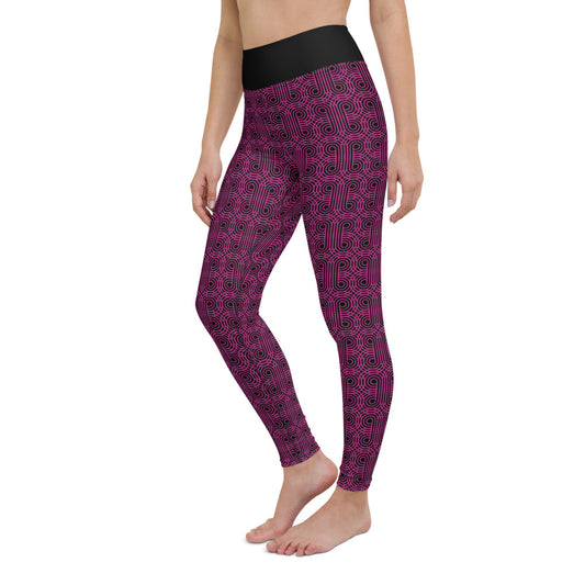 Black Violet Spin Yoga Leggings