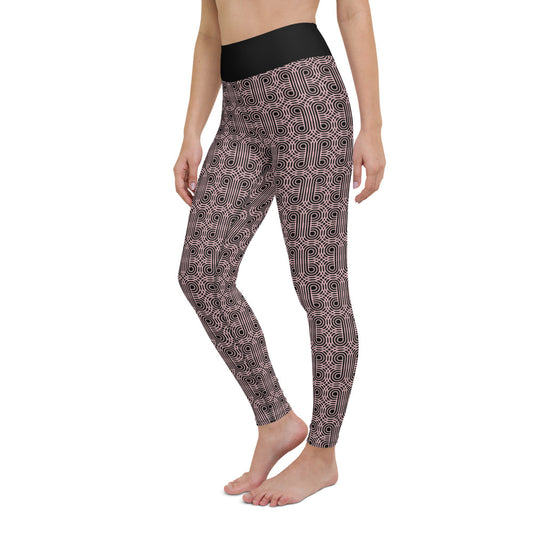 Pink Spin High-Waist Yoga Leggings