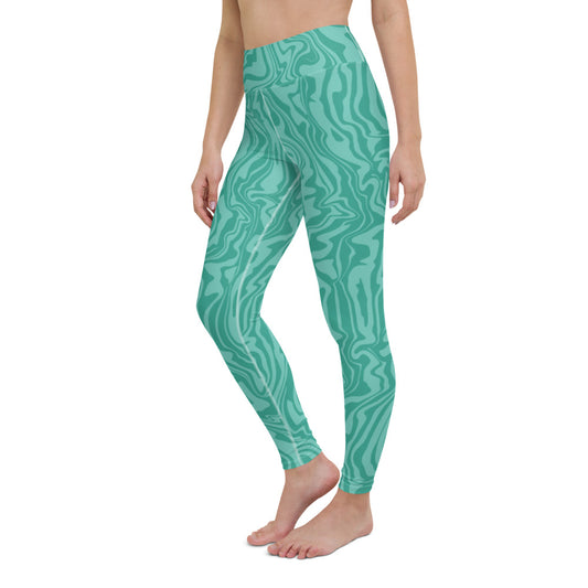 Mint Swirl Yoga Leggings