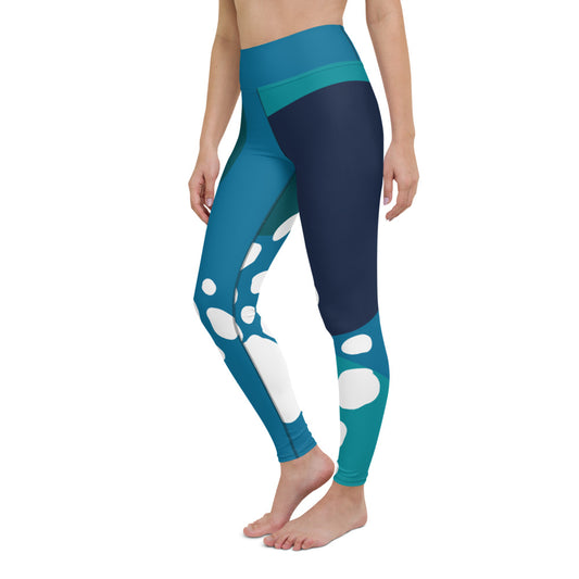 Abstraction Blue Yoga Leggings