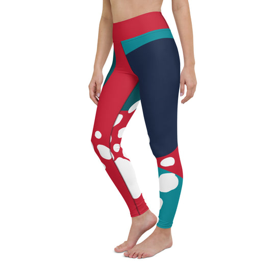 Abstraction Red Yoga Leggings
