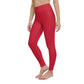 Red High-Waist Yoga Leggings