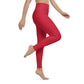 Red High-Waist Yoga Leggings