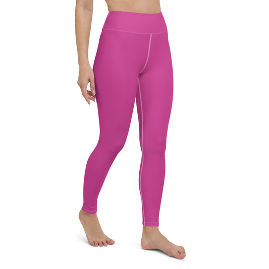 Hot Pink High-Waist Yoga Leggings