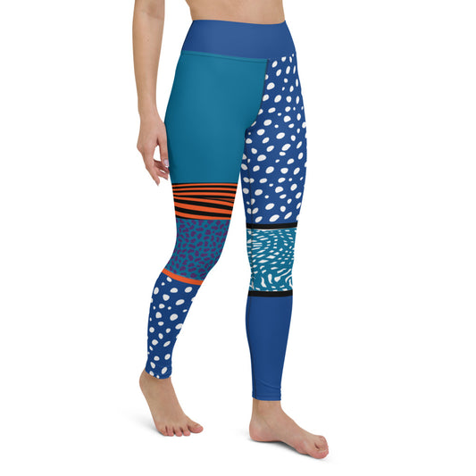 Abstract White Spot Yoga Leggings