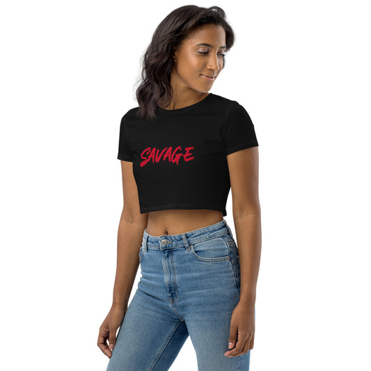 SAVAGE ICONIC Women's Organic Crop Top