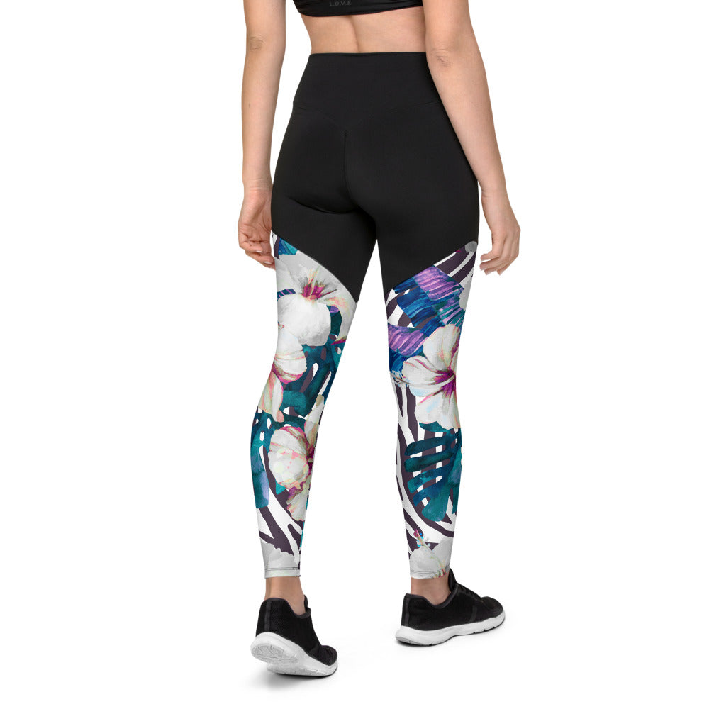 Jungle Garden Sports Compression Leggings