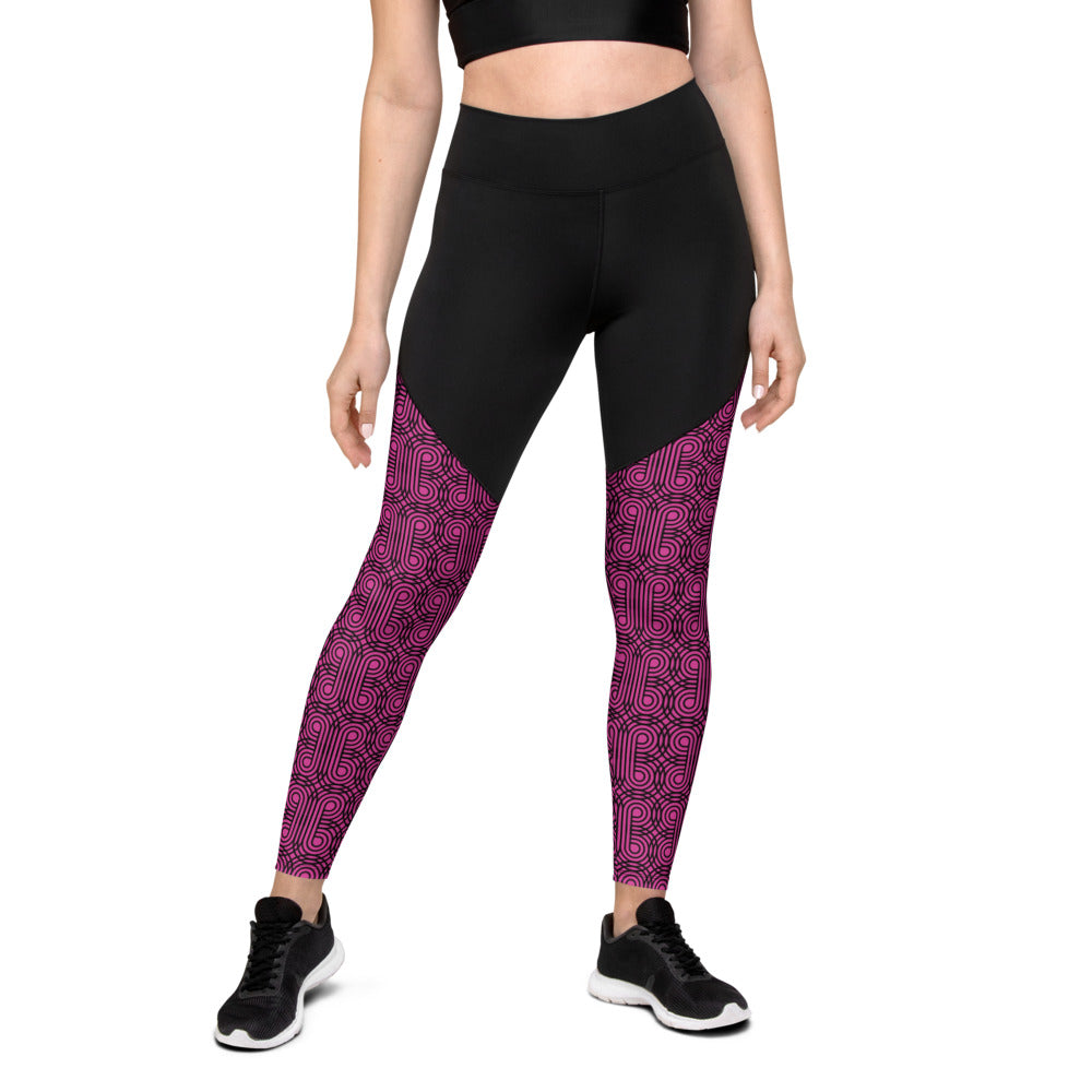 Violet Spin Sports Compression Leggings