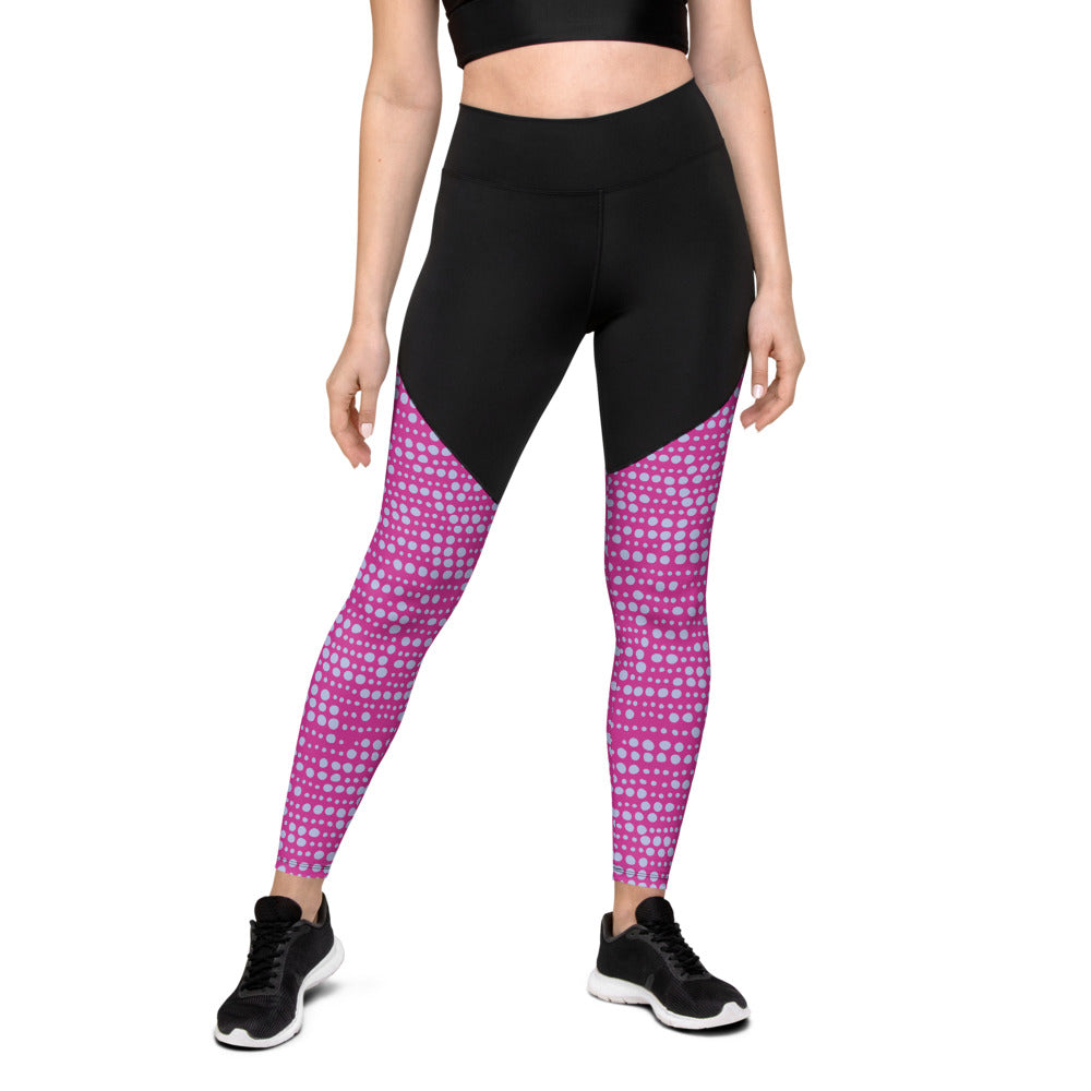 Violet Spot Sports Compression Leggings