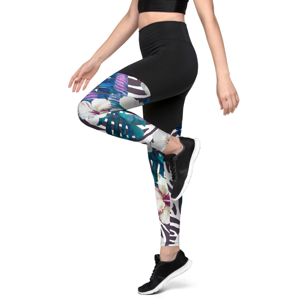 Jungle Garden Sports Compression Leggings