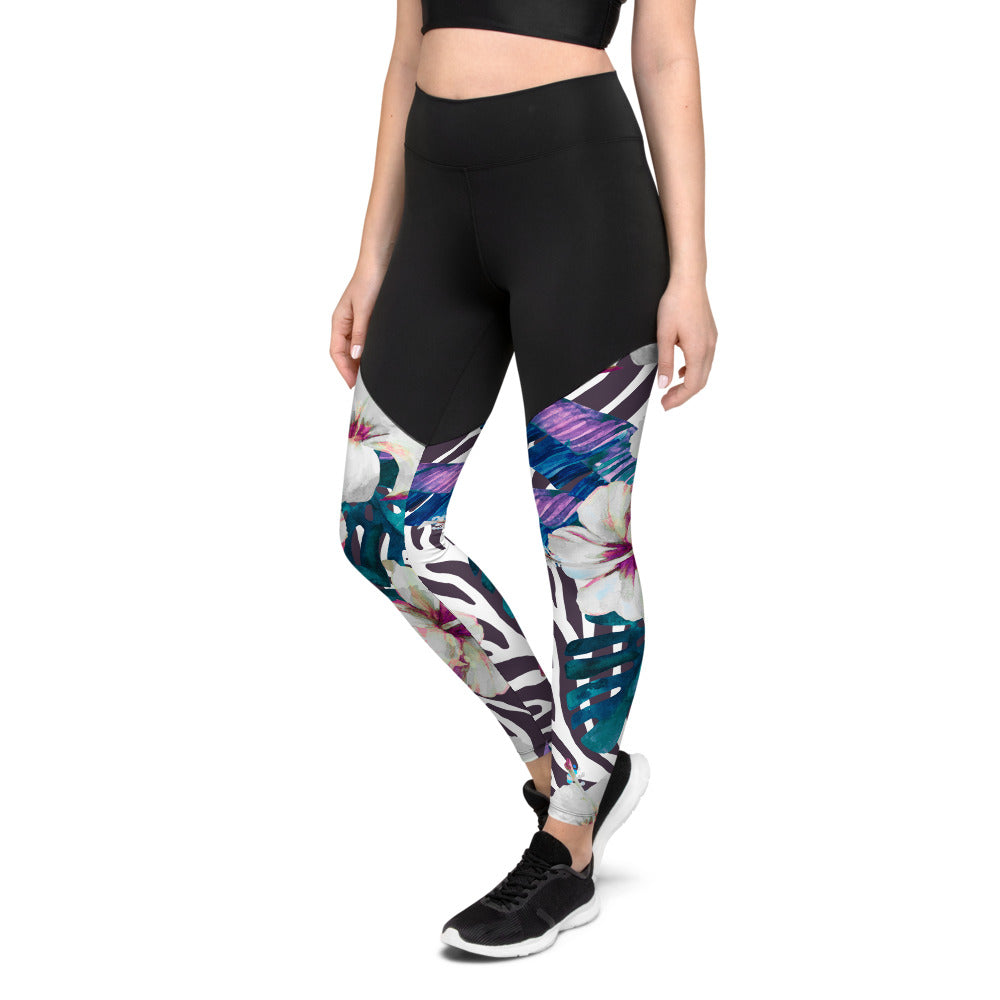 Jungle Garden Sports Compression Leggings