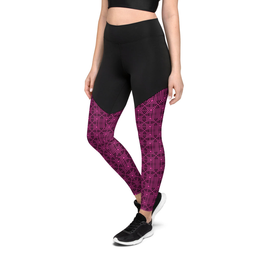 Violet Spin Sports Compression Leggings