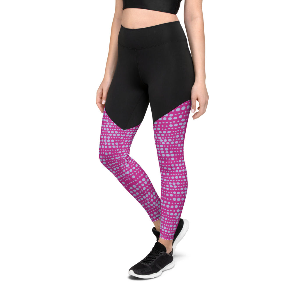 Violet Spot Sports Compression Leggings