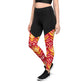 Red Ikat Sports Compression Leggings