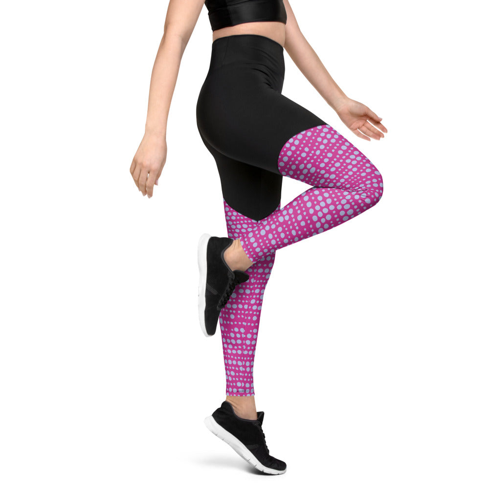 Violet Spot Sports Compression Leggings