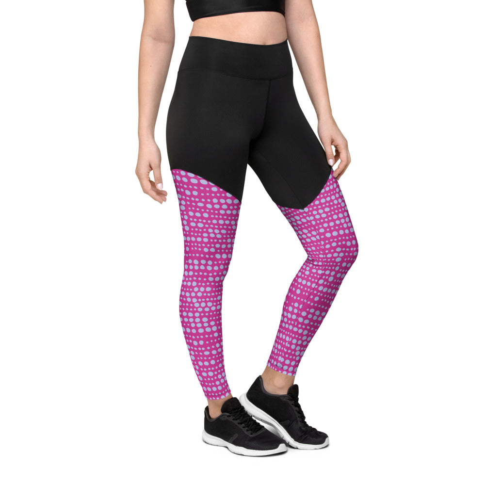 Violet Spot Sports Compression Leggings