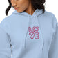 Eco-Conscious Love Embroidered Fleece Hoodie